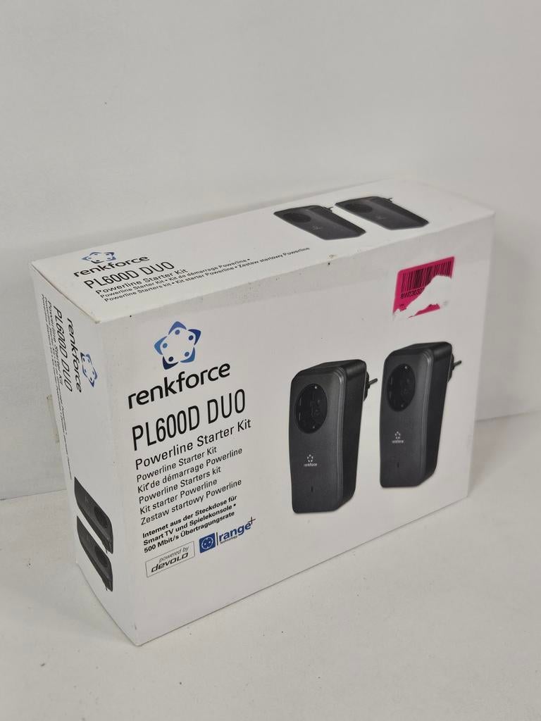 Renkforce PL600D DUO Powerline Starter Kit, Computers en Software, Ophalen of Verzenden, Zo goed als nieuw, Renkforce