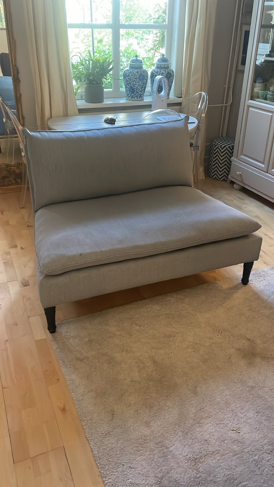 Comfortabele Loveseat -blauwgrijs, Huis en Inrichting, Banken | Sofa's en Chaises Longues, Tweepersoons, 75 tot 100 cm, Ophalen of Verzenden