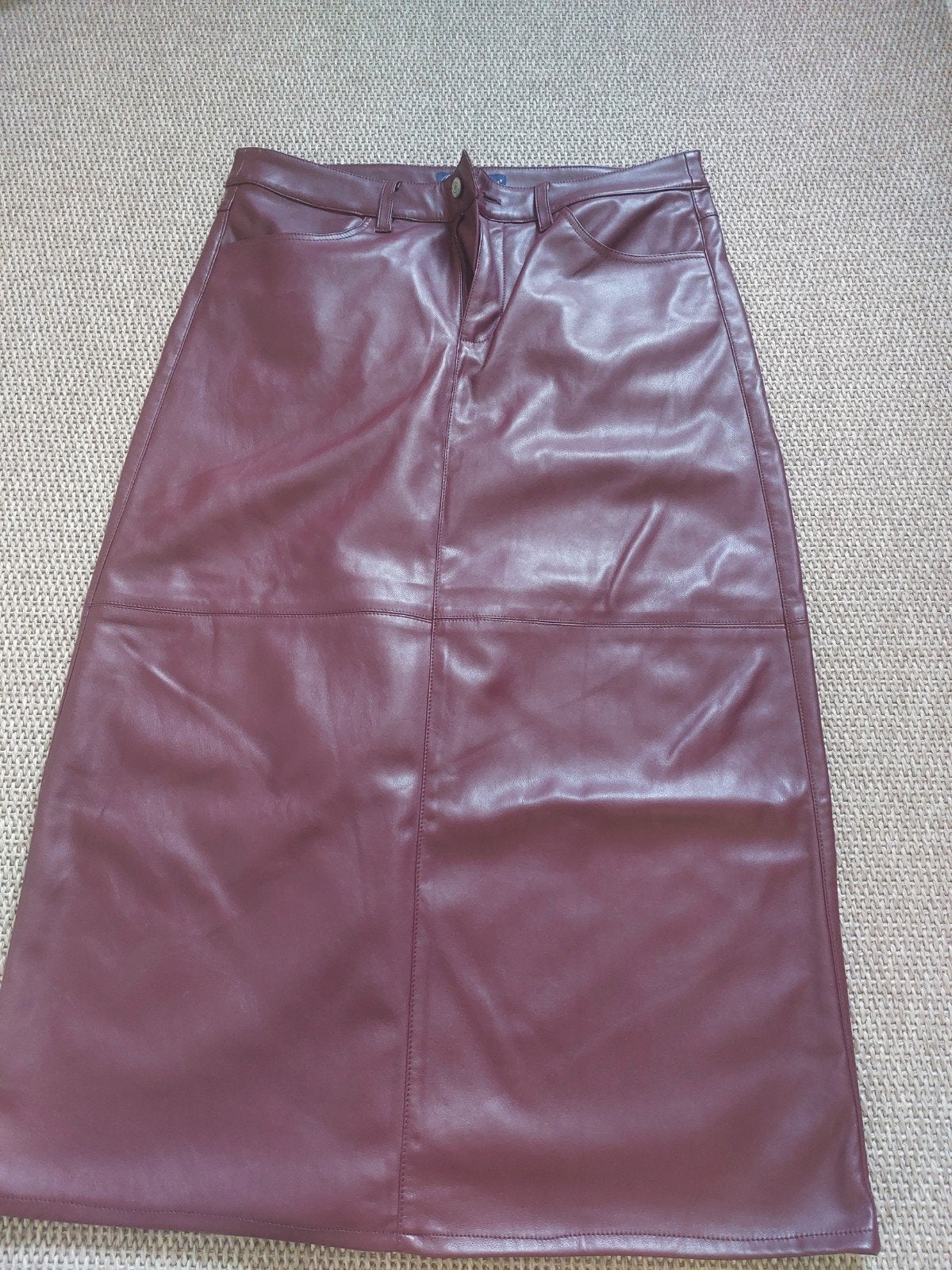 Red Button lerenlook rok - Maat 40 - Zo goed als nieuw, Maat 38/40 (M), Ophalen of Verzenden, Zo goed als nieuw, Rood