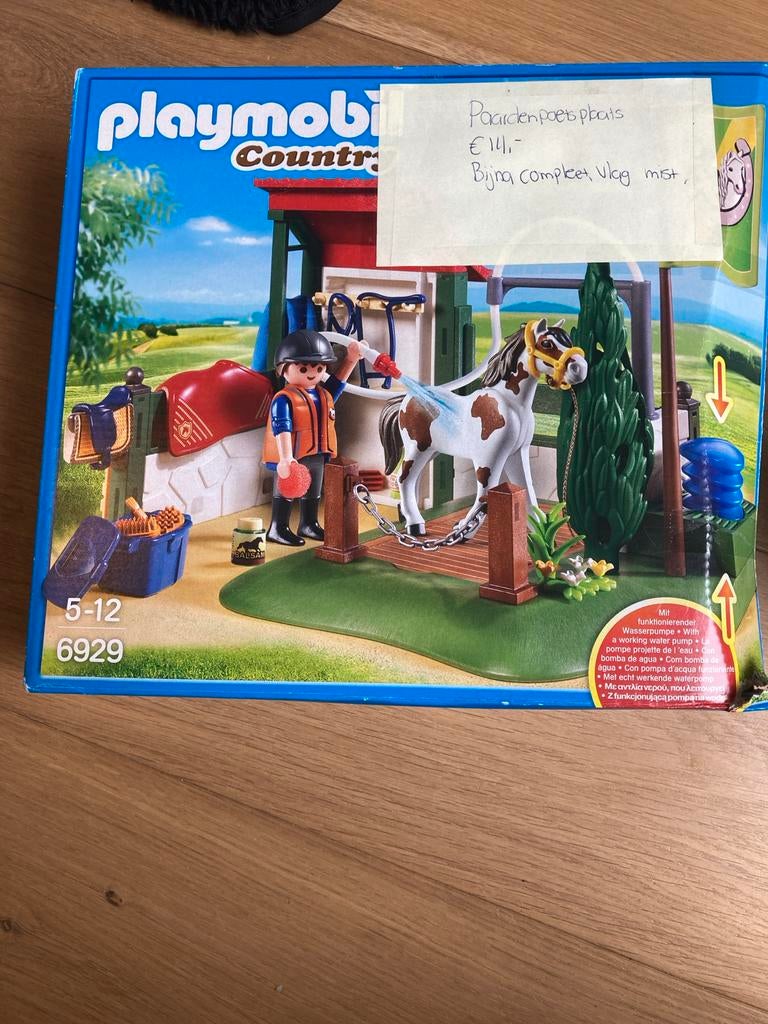 Playmobil Country Paardenwasplaats 6929 - Bijna compleet, Kinderen en Baby's, Speelgoed | Playmobil, Ophalen of Verzenden, Gebruikt