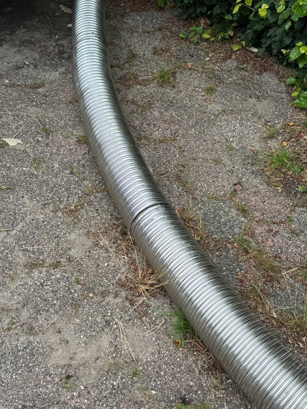 Rvs flexibele dubbelwandige kachelbuis, Ophalen, Afvoer, 6 meter of meer, Zo goed als nieuw