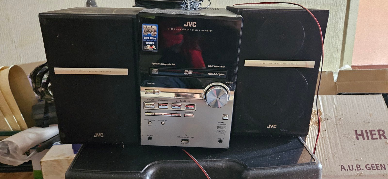 JVC Micro Component System UX-G950V met DVD en USB, Audio, Tv en Foto, Stereo-sets, Ophalen