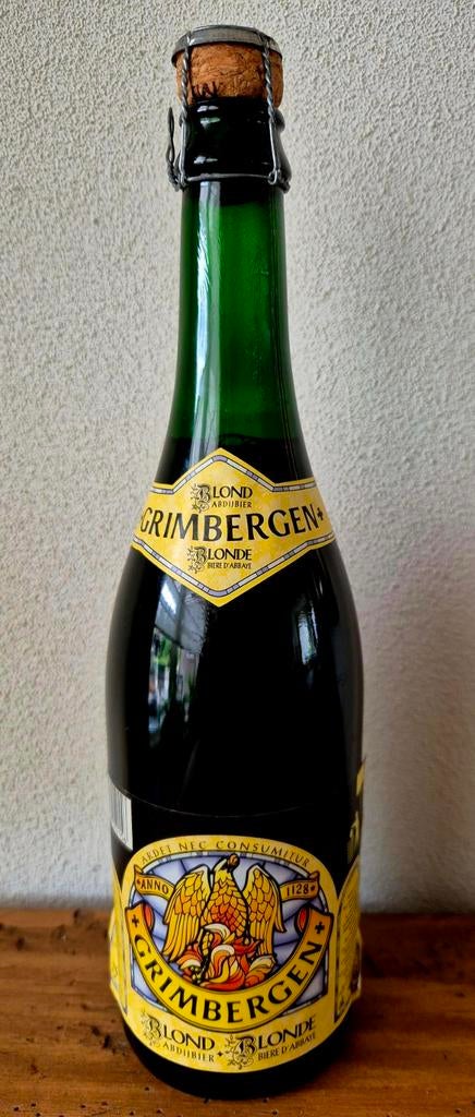 0,75 ltr Fles GRIMBERGEN Blond ABDIJ bier 1999. verzamelaar, Verzamelen, Ophalen of Verzenden, Zo goed als nieuw, Flesje(s), Overige merken