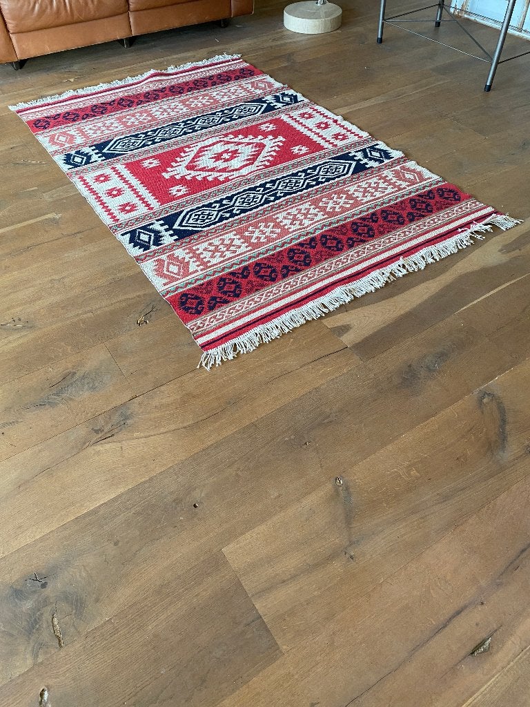 SALE: Vloerkleed, kelim, nieuw katoenen kleed, Ophalen, 100 tot 150 cm, -, -