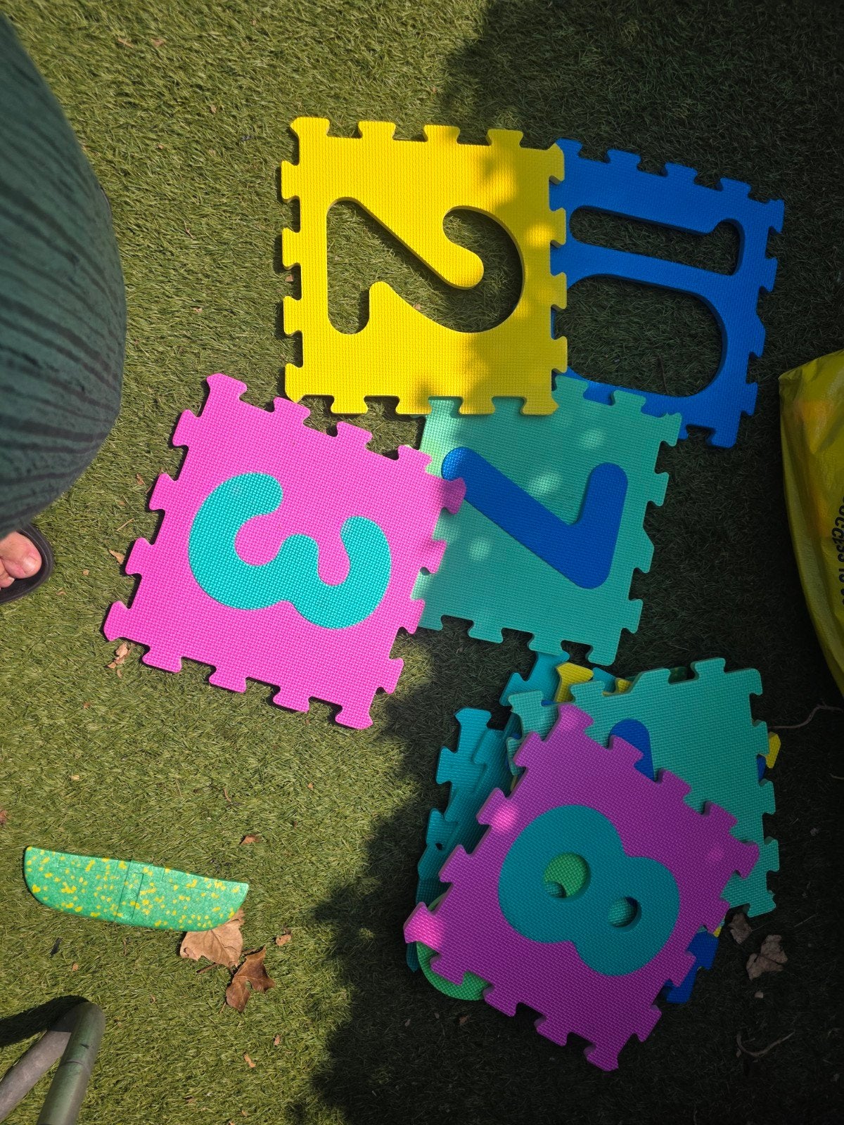 Cijfers in foam, Ophalen, 1 speler, Zo goed als nieuw, Vanaf 3 jaar