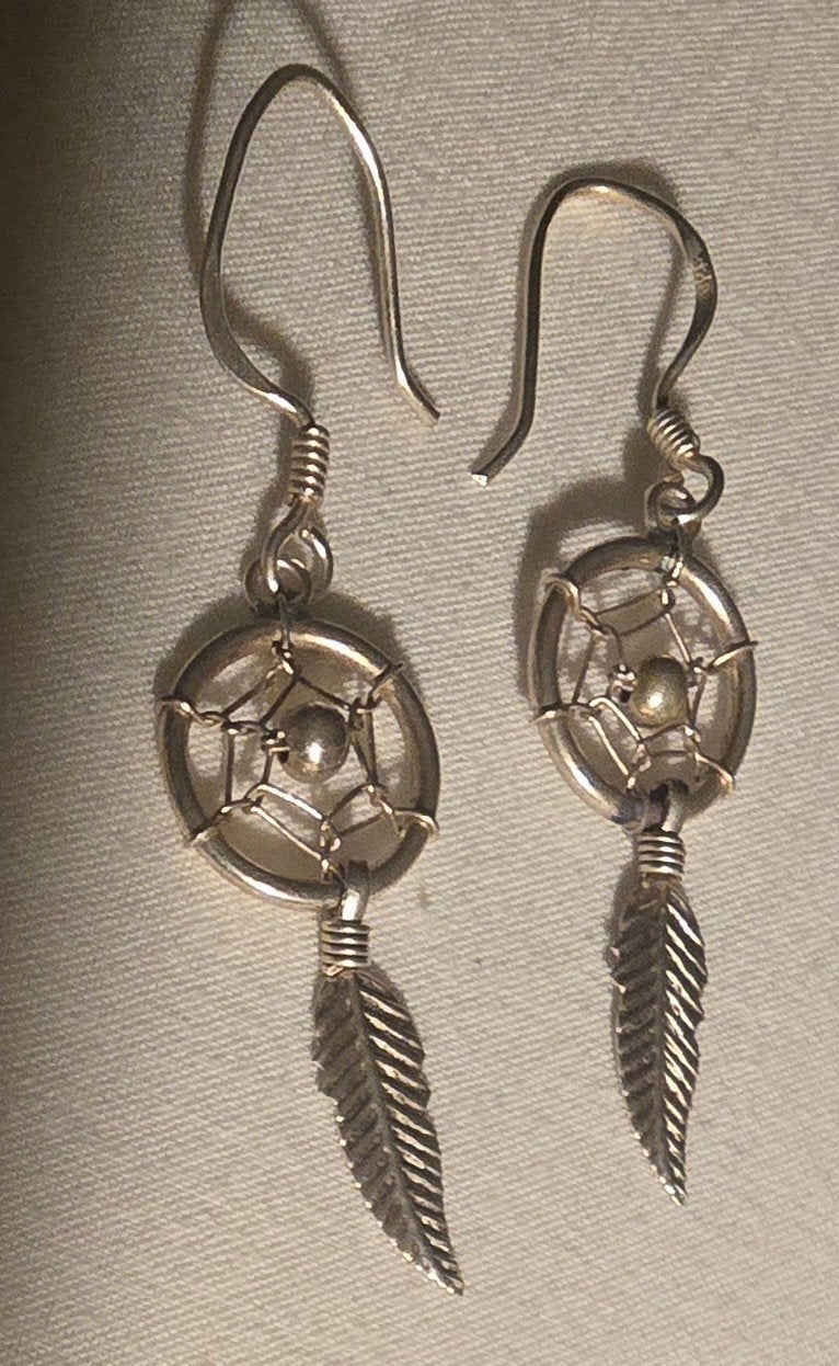 Dromenvanger echt zilver oorbellen. Uit Ibiza, Sieraden, Tassen en Uiterlijk, Oorbellen, Ophalen of Verzenden, Zo goed als nieuw