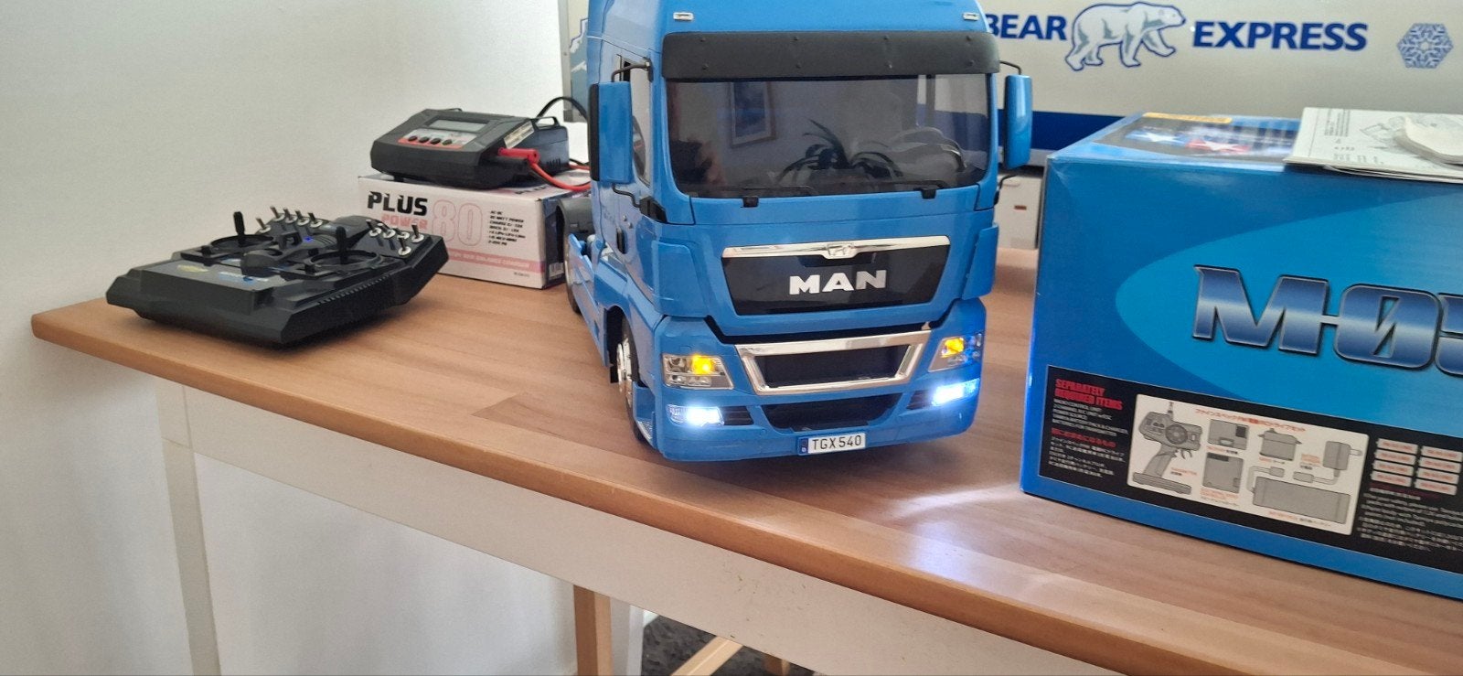 Tamiya MAN met koeloplegger, Ophalen, Gebruikt, Schaal 1:14