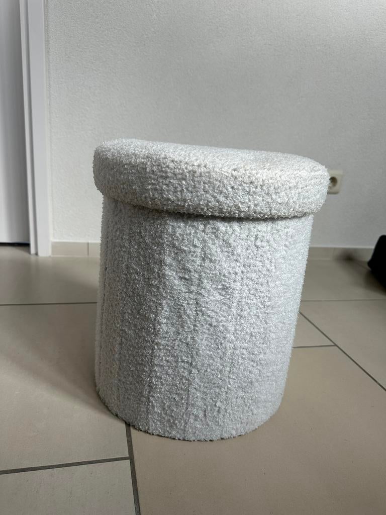 Opbergpoef, Overige materialen, Teddy, Rond, Minder dan 50 cm