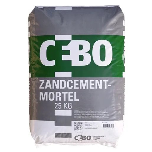Cebo zandcement mortel 25 kilo - 15 stuks, Ophalen of Verzenden