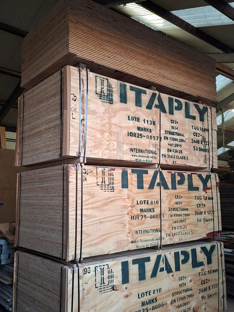 Underleymentplaten | 122x244cm | 18mm dik, Ophalen of Verzenden, Nieuw, Multiplex, Minder dan 20 mm