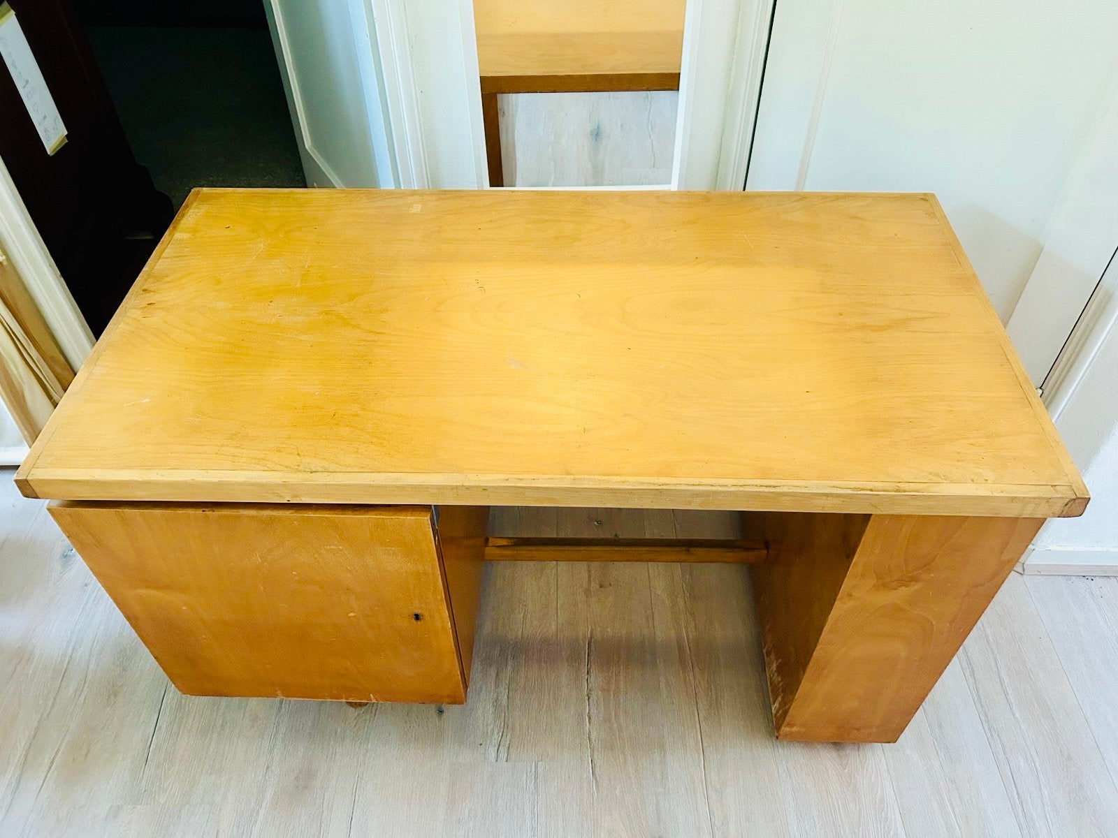 Mid century bureau (wellicht Pastoe), Ophalen, Opbergruimte, Hout, Vintage