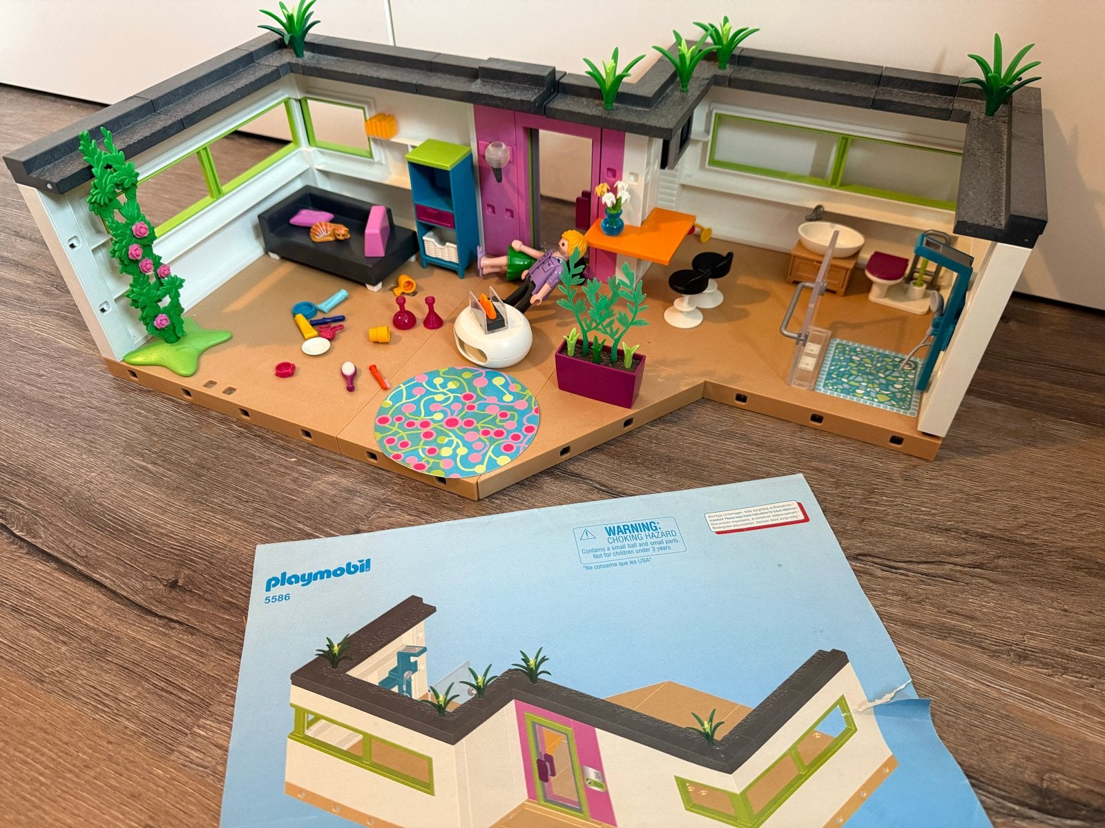 Playmobil 5574 - Moderne luxe villa - Zo goed als nieuw, Ophalen, Gebouw, Complete set, Zo goed als nieuw