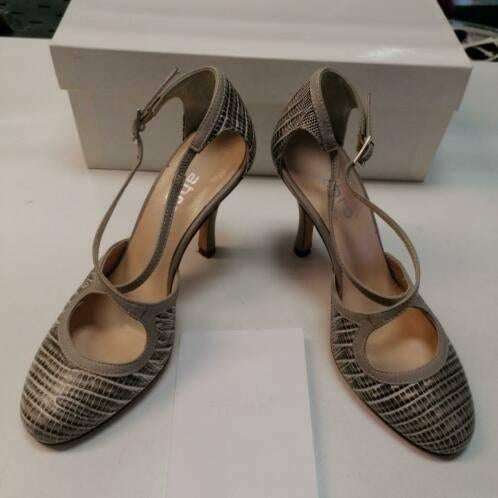 Abro nette pump grijs bruin dierenprint 1x gedragen 37 35616, Pumps, ., Ophalen of Verzenden, Abro