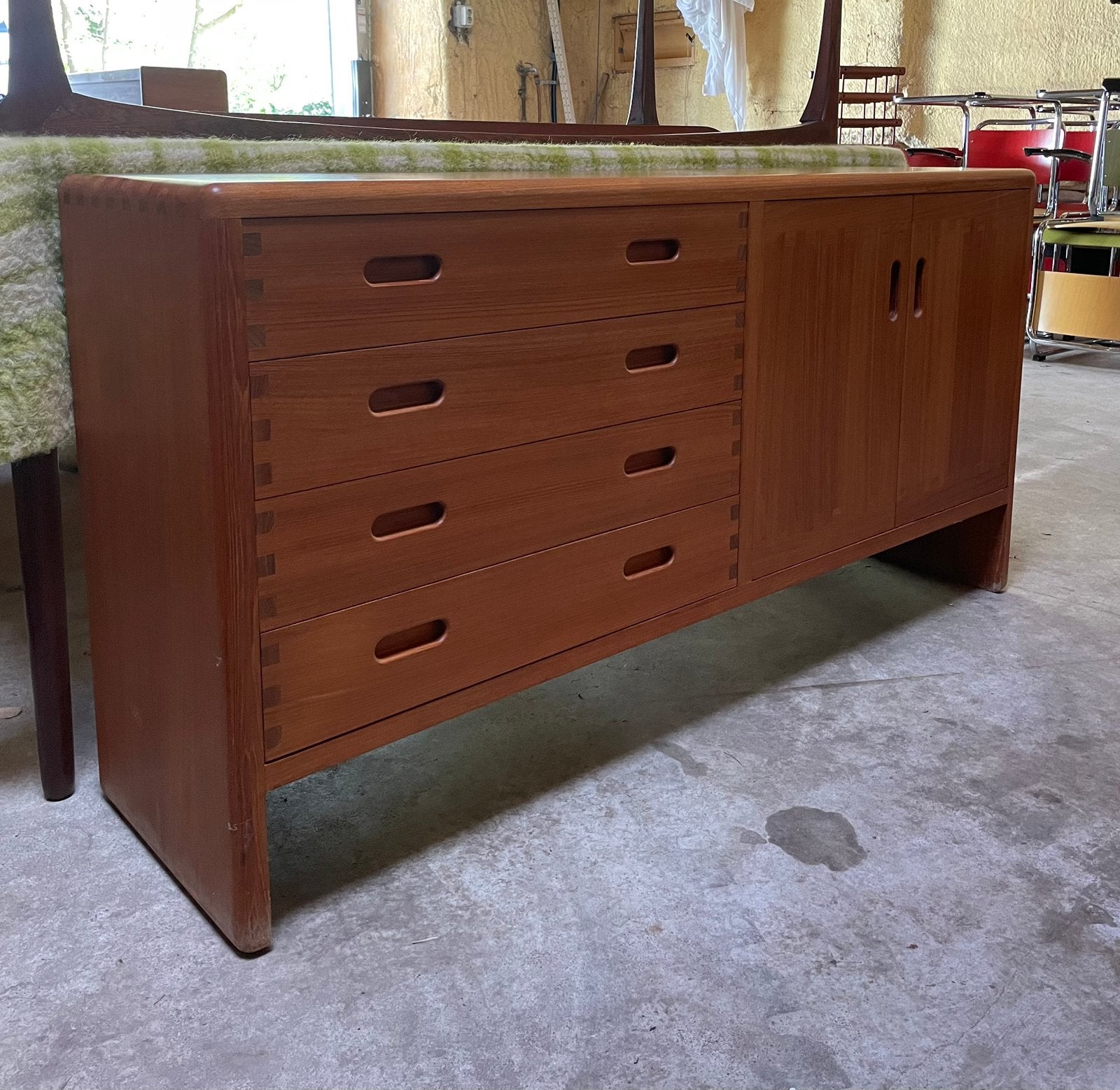 Niels Bach vintage deens design dressoir teak kast, Ophalen, Gebruikt, 100 tot 150 cm