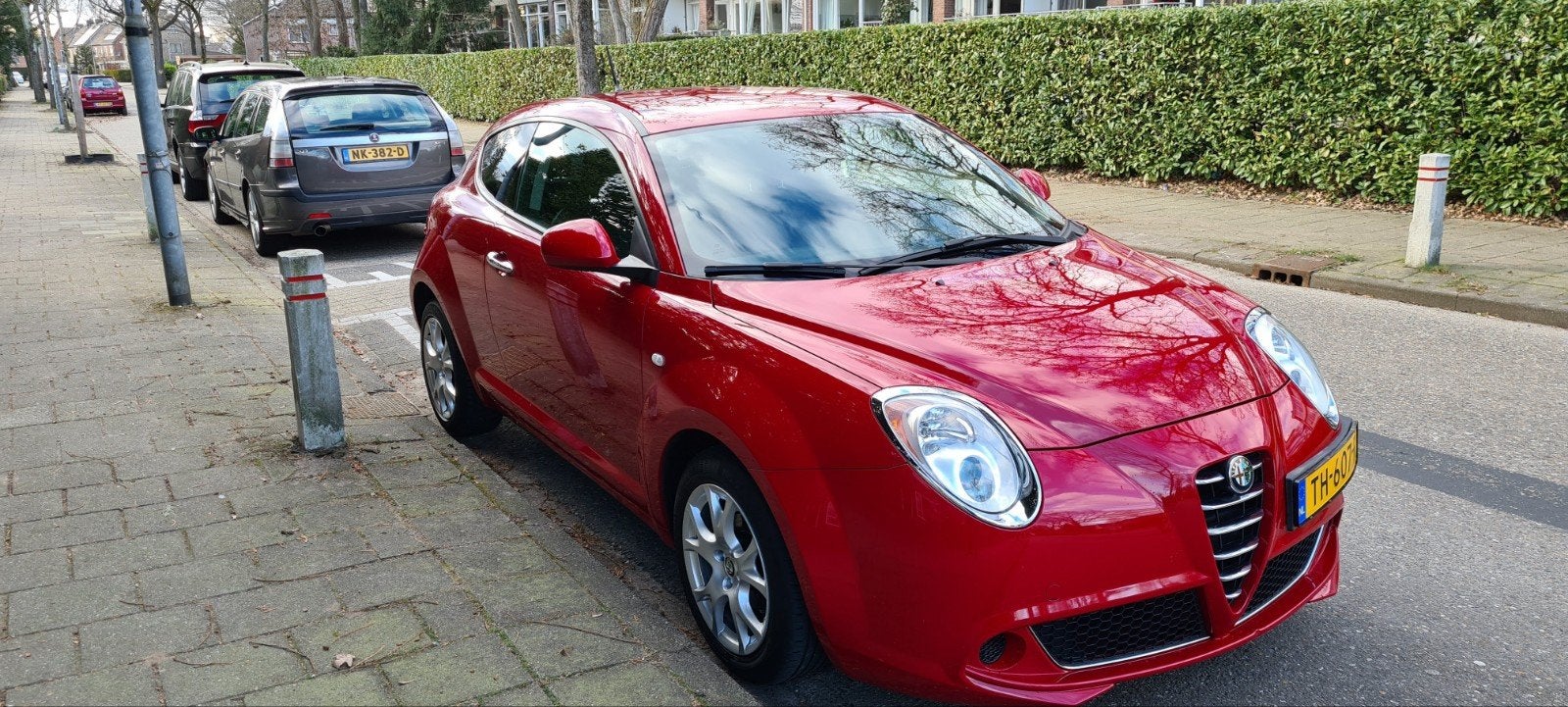 Alfa Romeo MiTo 1.4 16V 2009 Rood, Auto's, Voorwielaandrijving, Zwart, 1055 kg, 49 €/maand