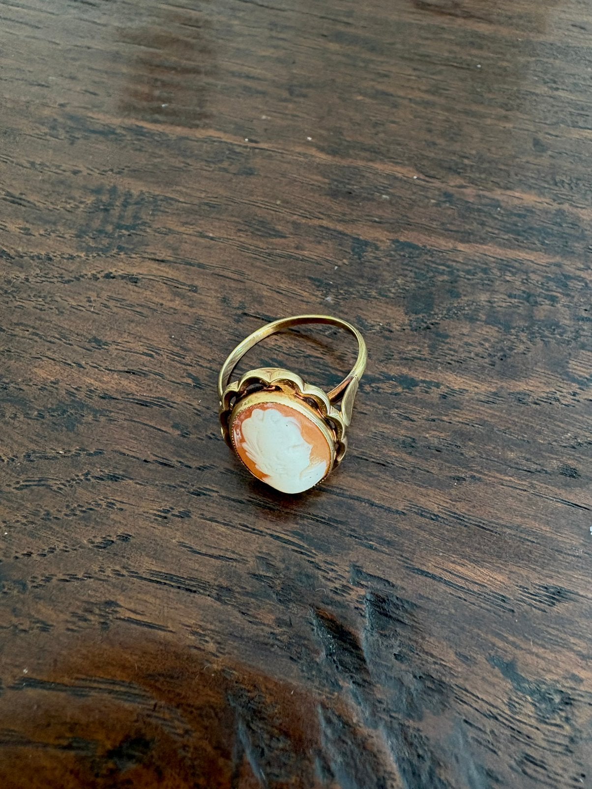Vintage camee ring goud, Ophalen, 18 tot 19, Gebruikt, Dame