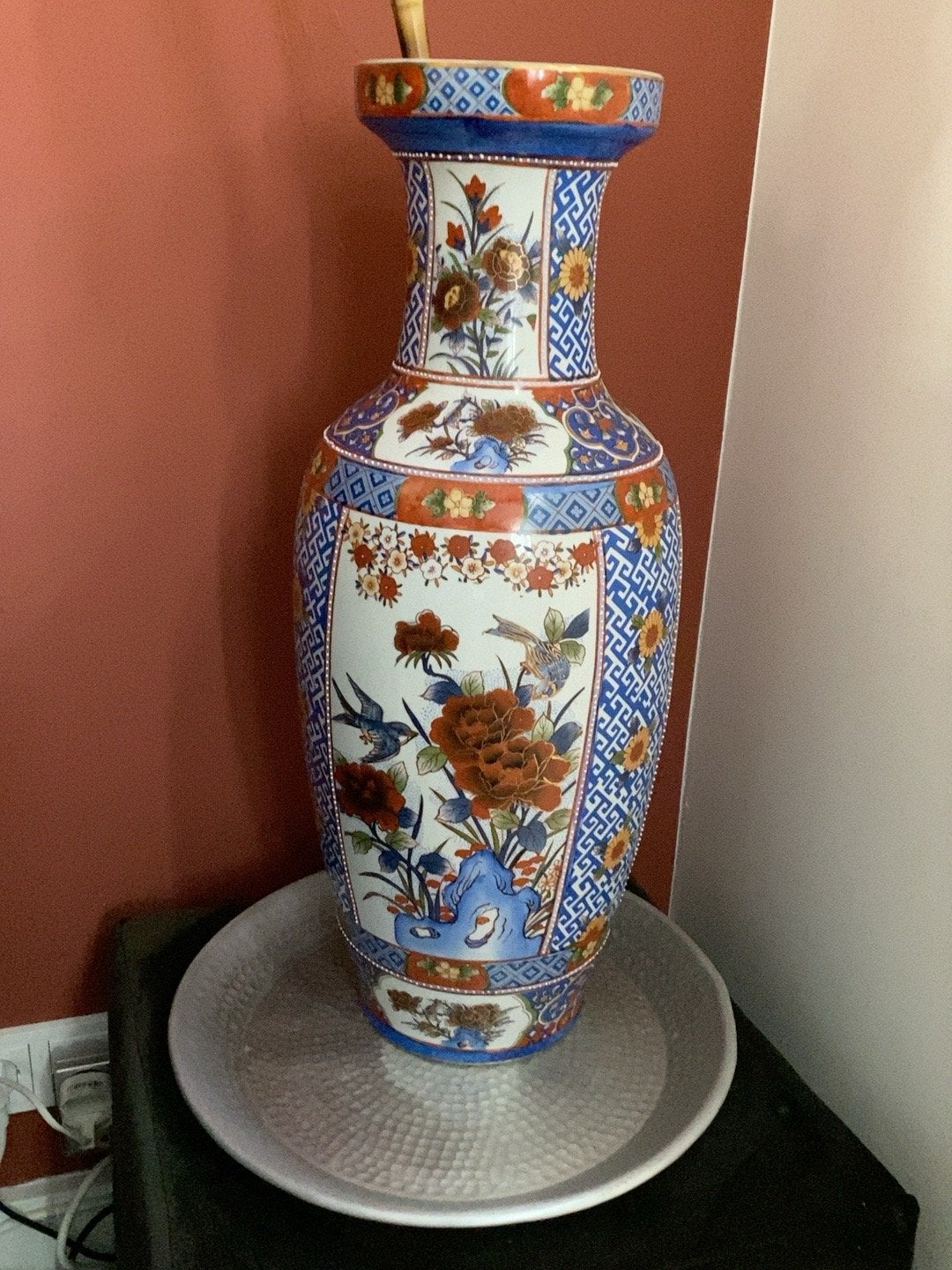 Grote handbeschilderde Ming Dynastie stijl vaas - 62 cm, Ophalen