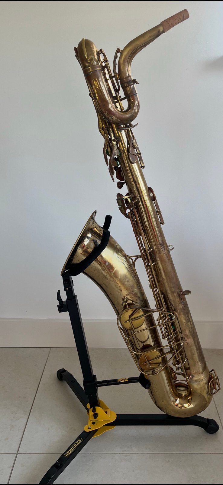 baritonsaxofoon  The Martin         Eb  bariton, Muziek en Instrumenten, Ophalen of Verzenden, Gebruikt, Bariton, Met koffer