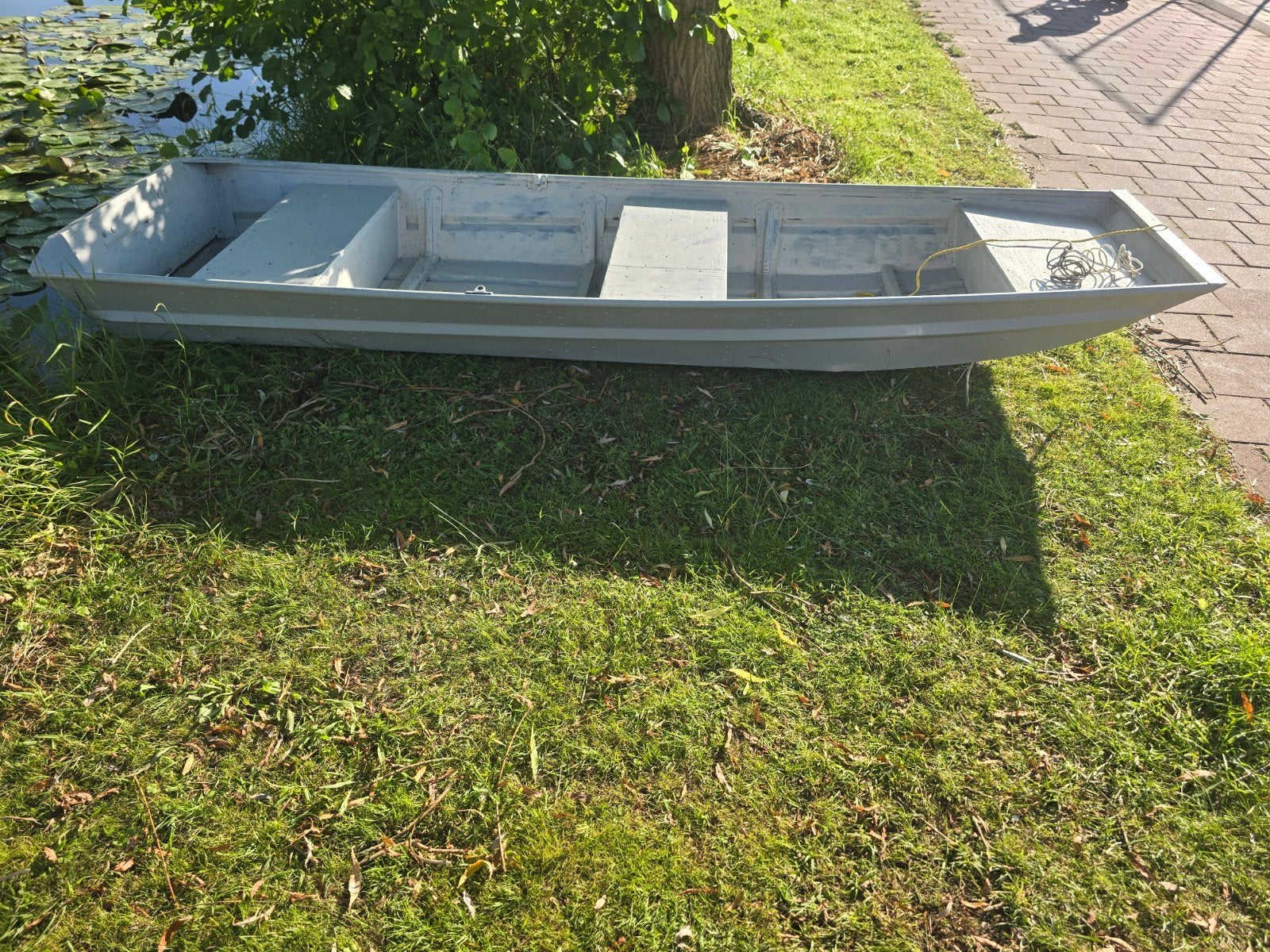 Opknap aluminium platbodem te koop aangeboden, Ophalen, Gebruikt, Overige typen, Motorboot