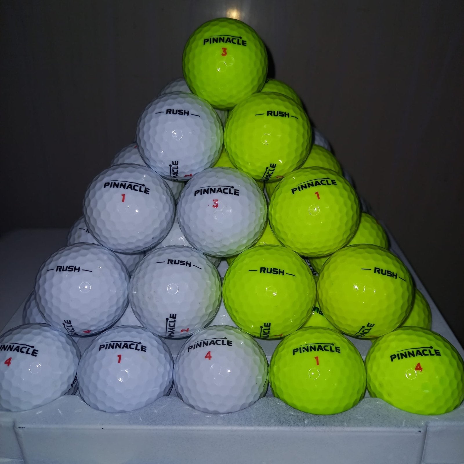 Pinnacle Rush AAAA Golfballen - 100 stuks, Sport en Fitness, Golf, Ophalen of Verzenden, Gebruikt, Bal(len), Overige merken