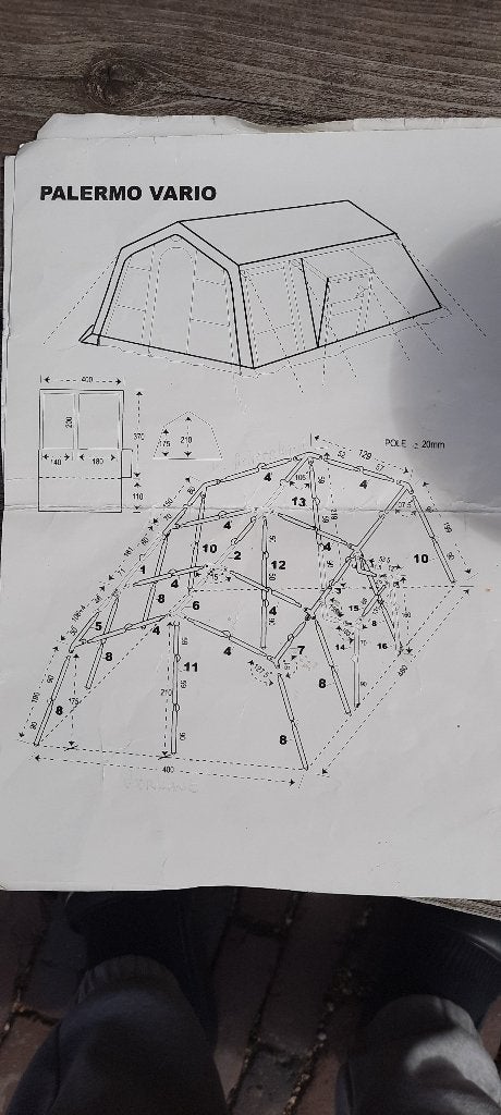 Bungalow Tent Palermo Vario, Ophalen, Gebruikt, Tot en met 3