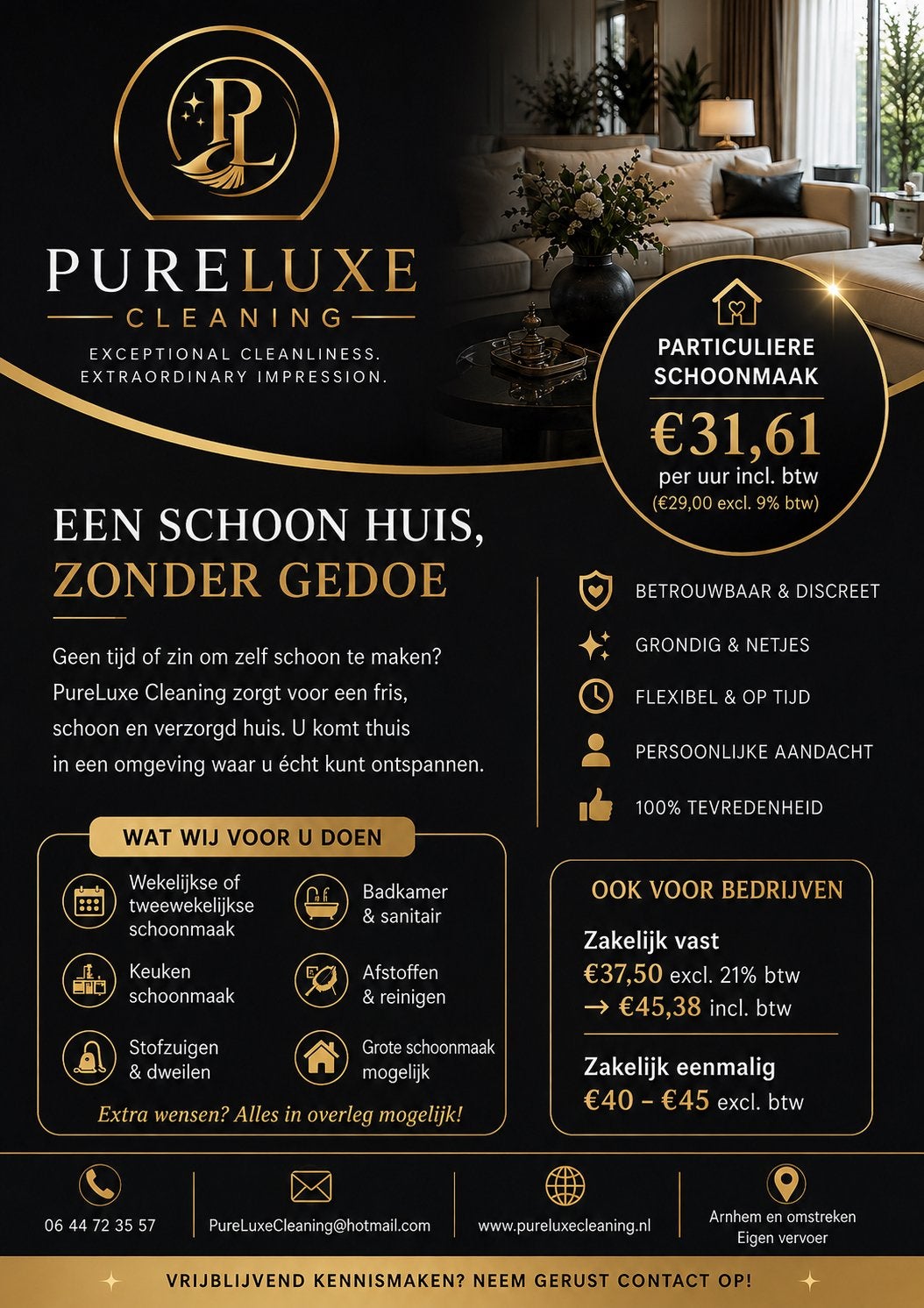 Schoonmaakster aangeboden, Vanaf 3 jaar, Overige vormen