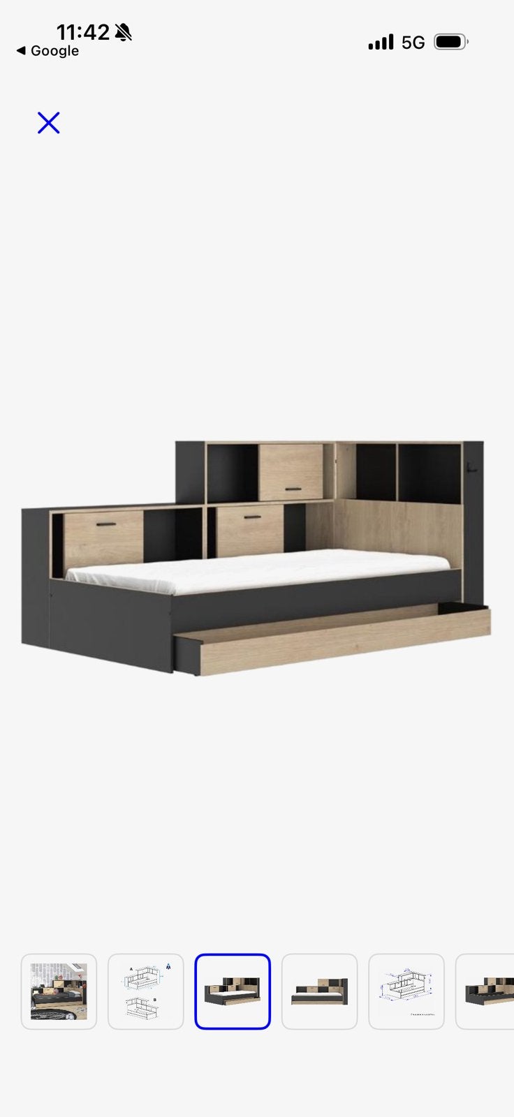 Tiener bed, Ophalen, 85 tot 100 cm, Zo goed als nieuw, Matras