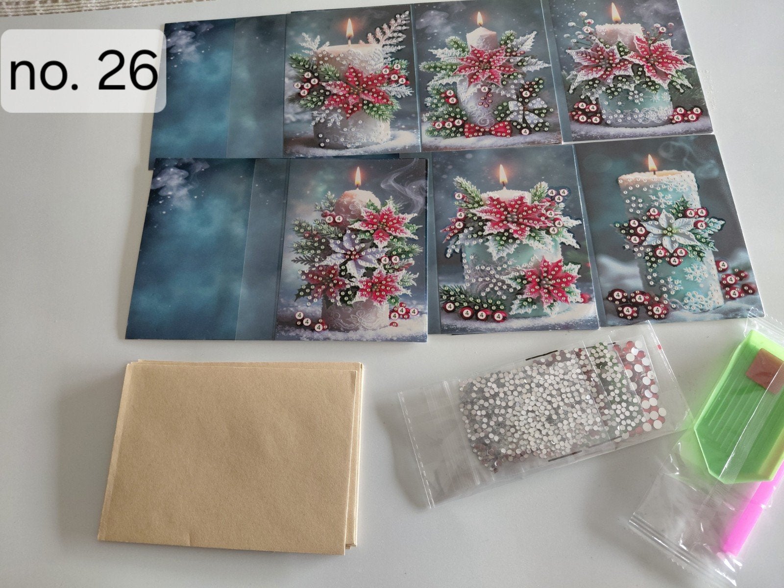 Diamond painting kerstkaarten om zelf nog te maken, Hobby en Vrije tijd, Ophalen of Verzenden, Nieuw, Kerst, Overige typen