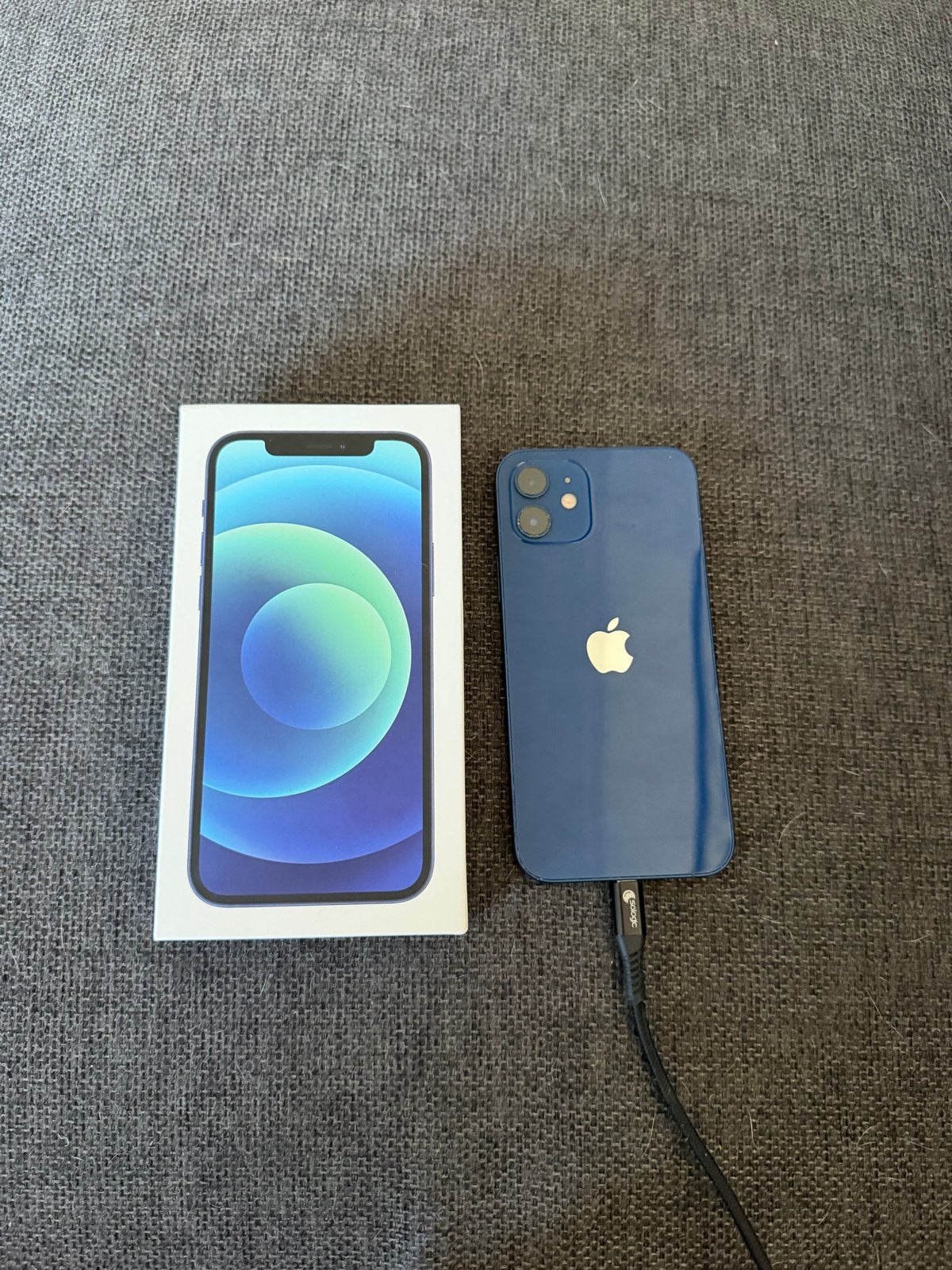 iPhone 12 Blauw 64GB - Barst scherm, 82% batterij, Telecommunicatie, Mobiele telefoons | Apple iPhone, Ophalen, Gebruikt, Blauw