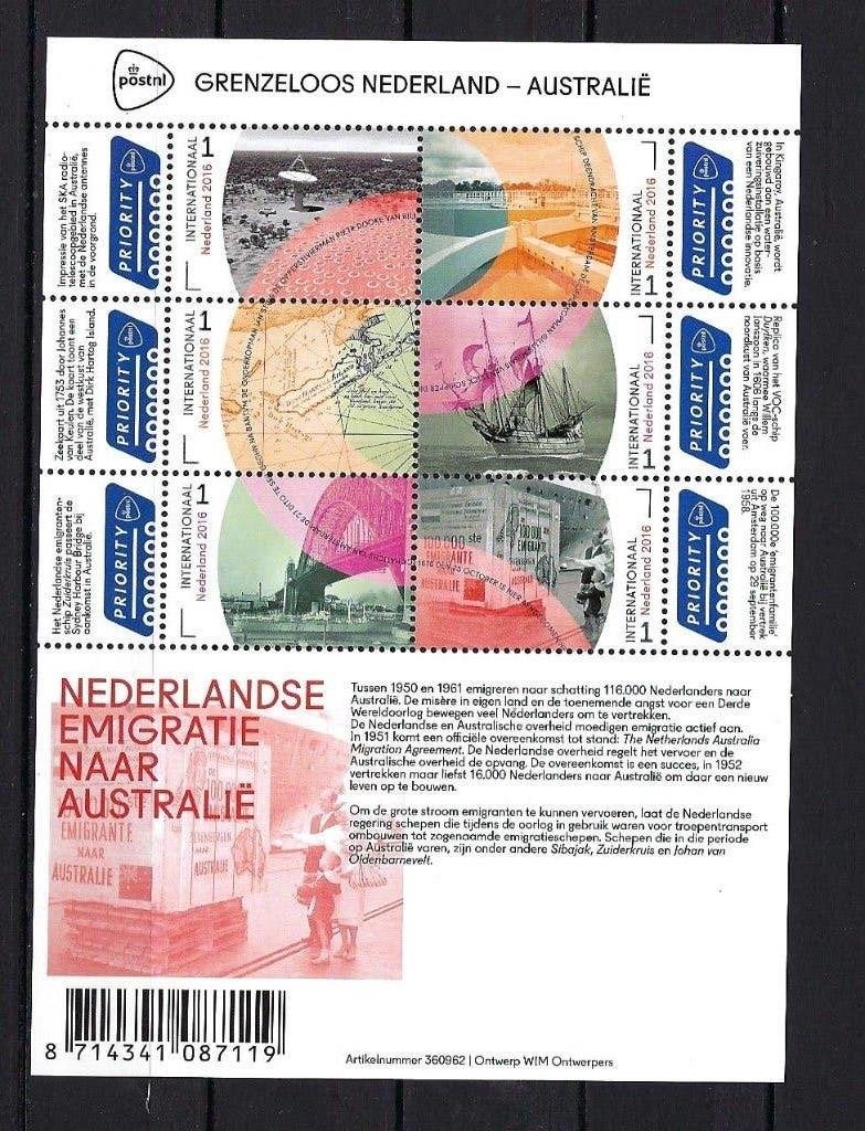 NVPH Vb3441/Vb3446 (Grenzeloos Nederland-Australie) Postfris, Postzegels en Munten, Postzegels | Nederland, Ophalen of Verzenden