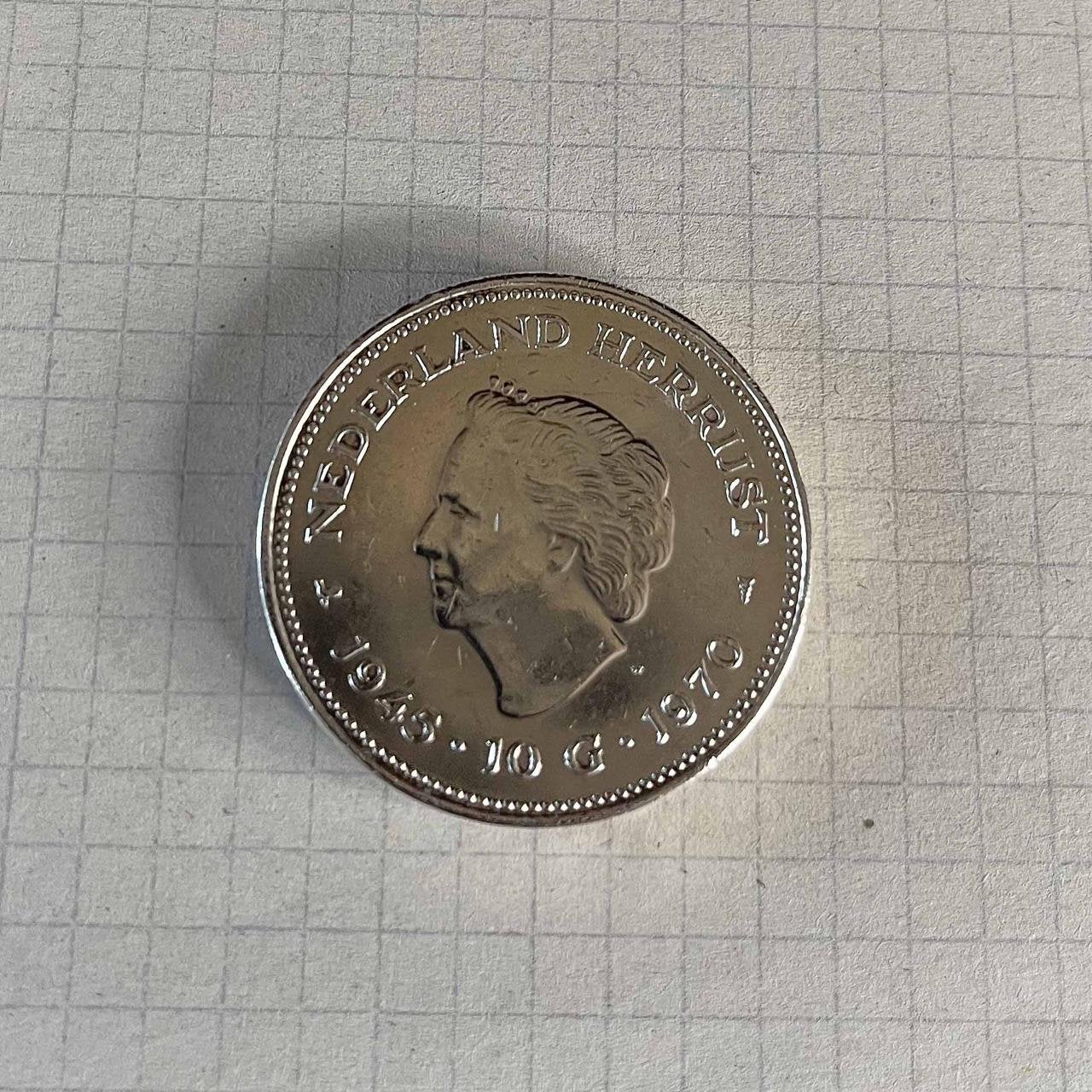 Zilveren 10 Gulden Munt Koningin Juliana 1970, Postzegels en Munten, Munten | Nederland, Koningin Juliana, Zilver, Ophalen of Verzenden