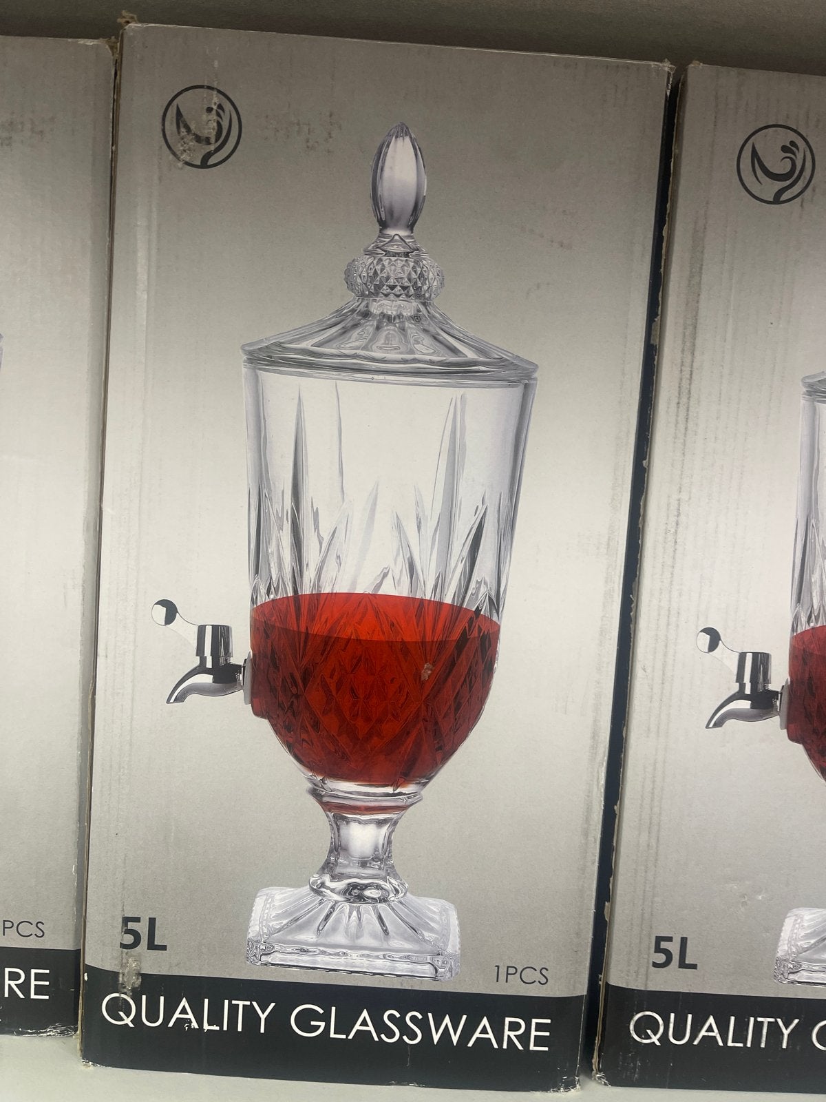 Luxe Glazen Drankdispenser met Kraantje - 5 Liter, Ophalen, Nieuw, Overige merken, Glas