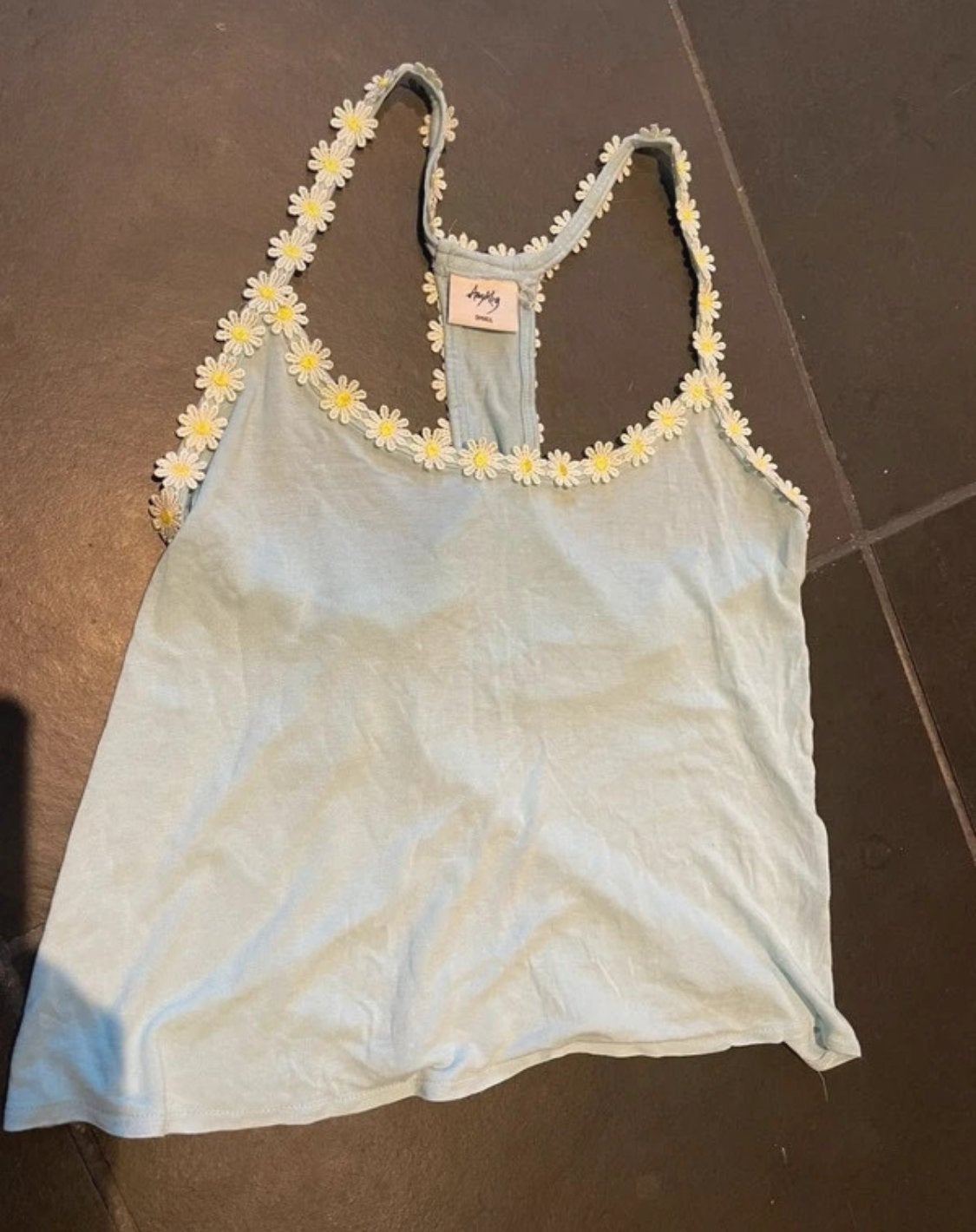 Mouwloos Zomers Topje Amy x Ivy met Madeliefjes, Kleding | Dames, Blauw, Ophalen of Verzenden, Zo goed als nieuw, Maat 36 (S)