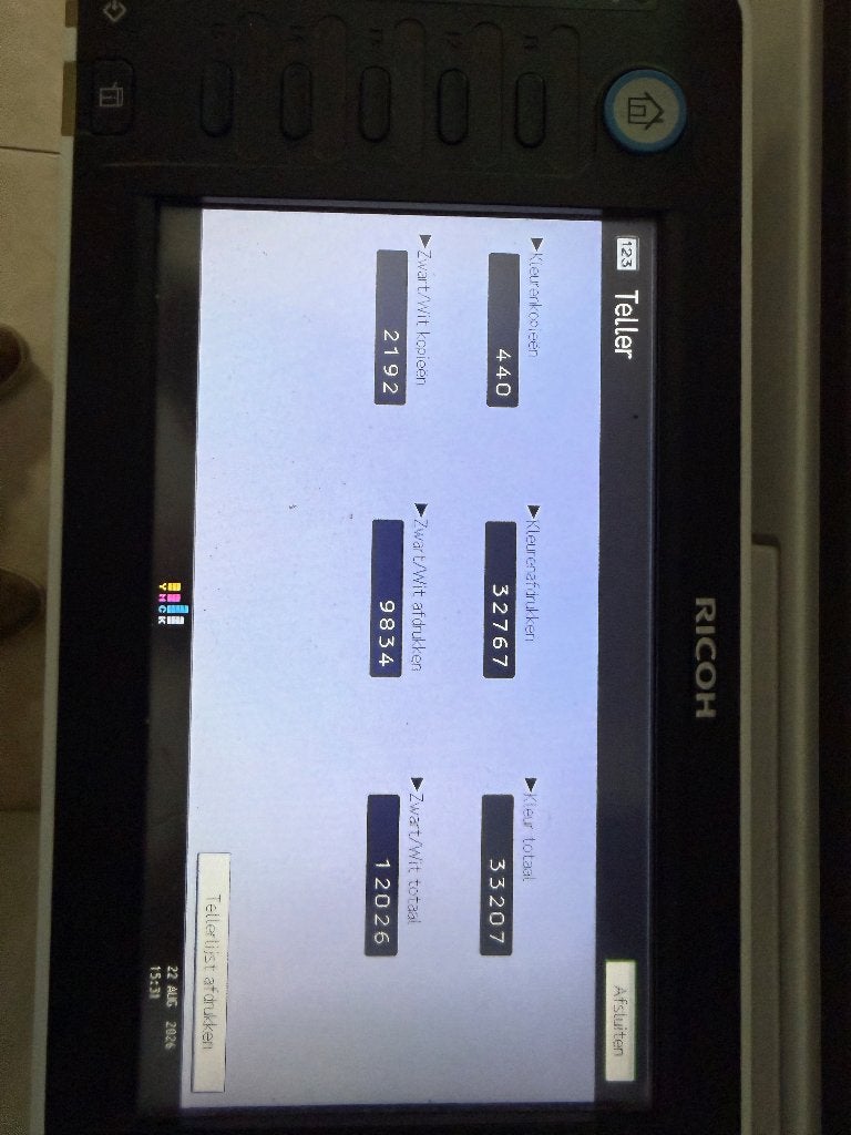 Ricoh A3/A4 kleuren printer en kopieermachine MPC 3003., Ophalen of Verzenden, Zo goed als nieuw, Kopieermachine, Laserprinter
