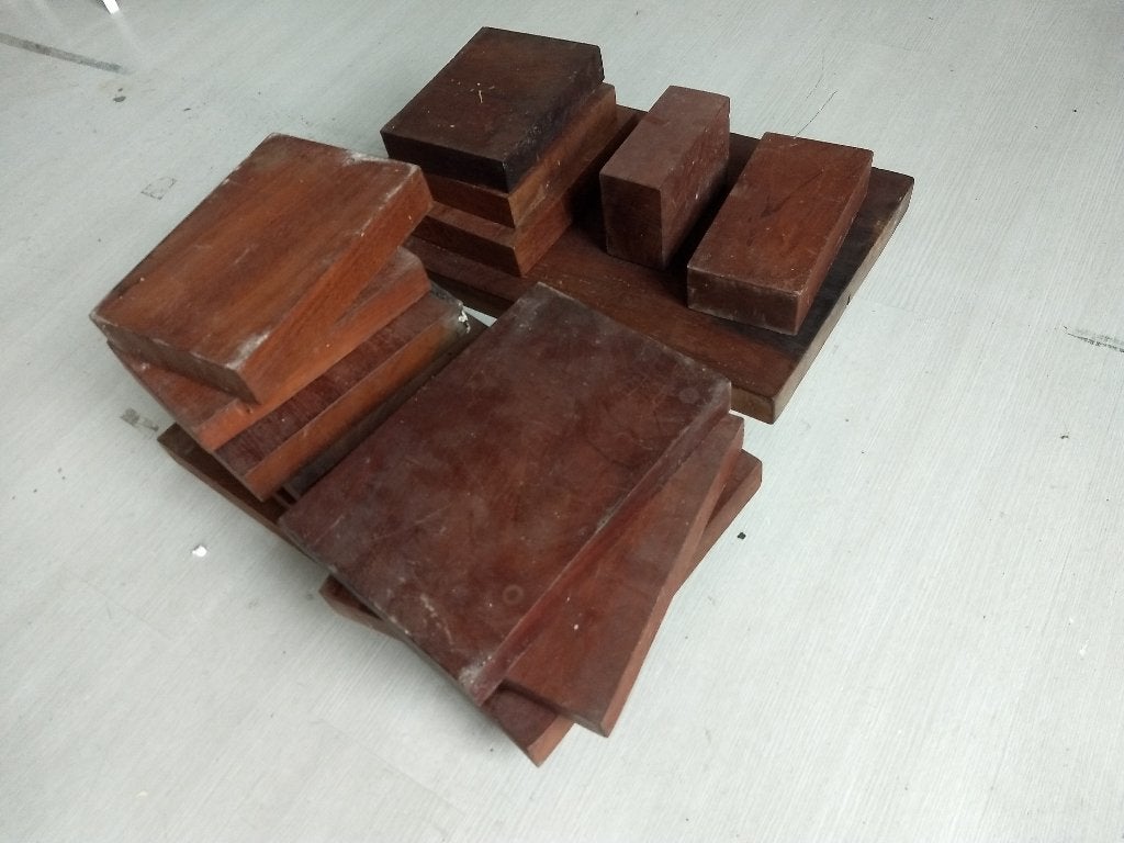 tropisch hardhout blokken, Ophalen, Abstract, Gebruikt, Hout