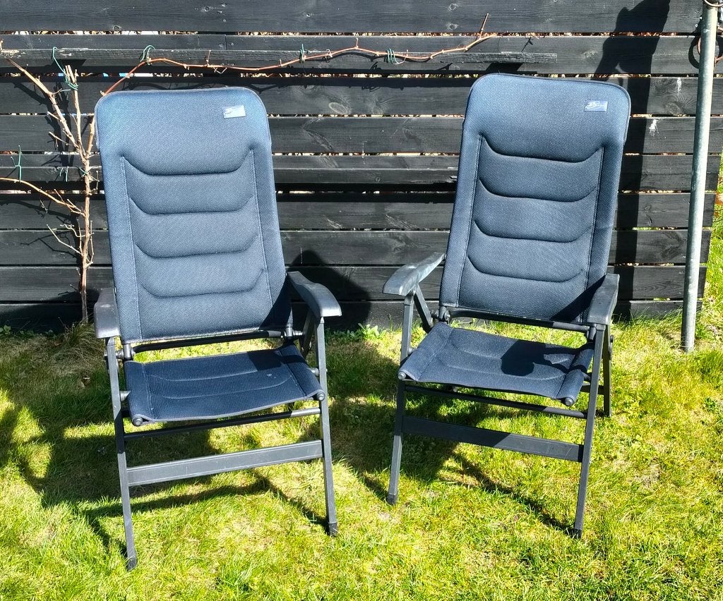 2 comfortabele campingstoelen - verstelbaar, Ophalen, Gebruikt, Campingstoel