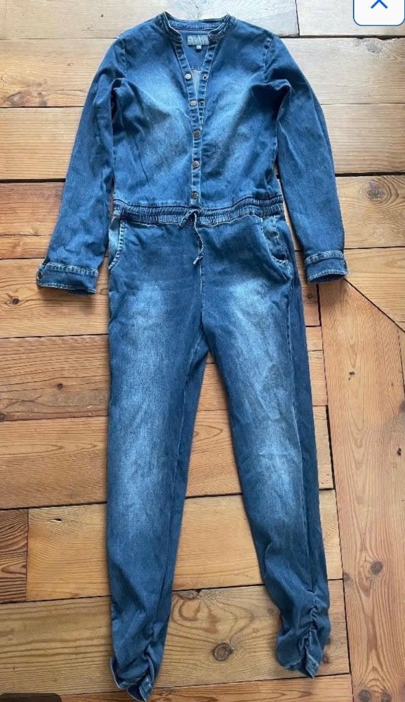 Geisha Jumpsuit Overall Jeans Pak Spijkerpak Denim mt 176 XS, Geisha, Meisje, Ophalen of Verzenden, Zo goed als nieuw