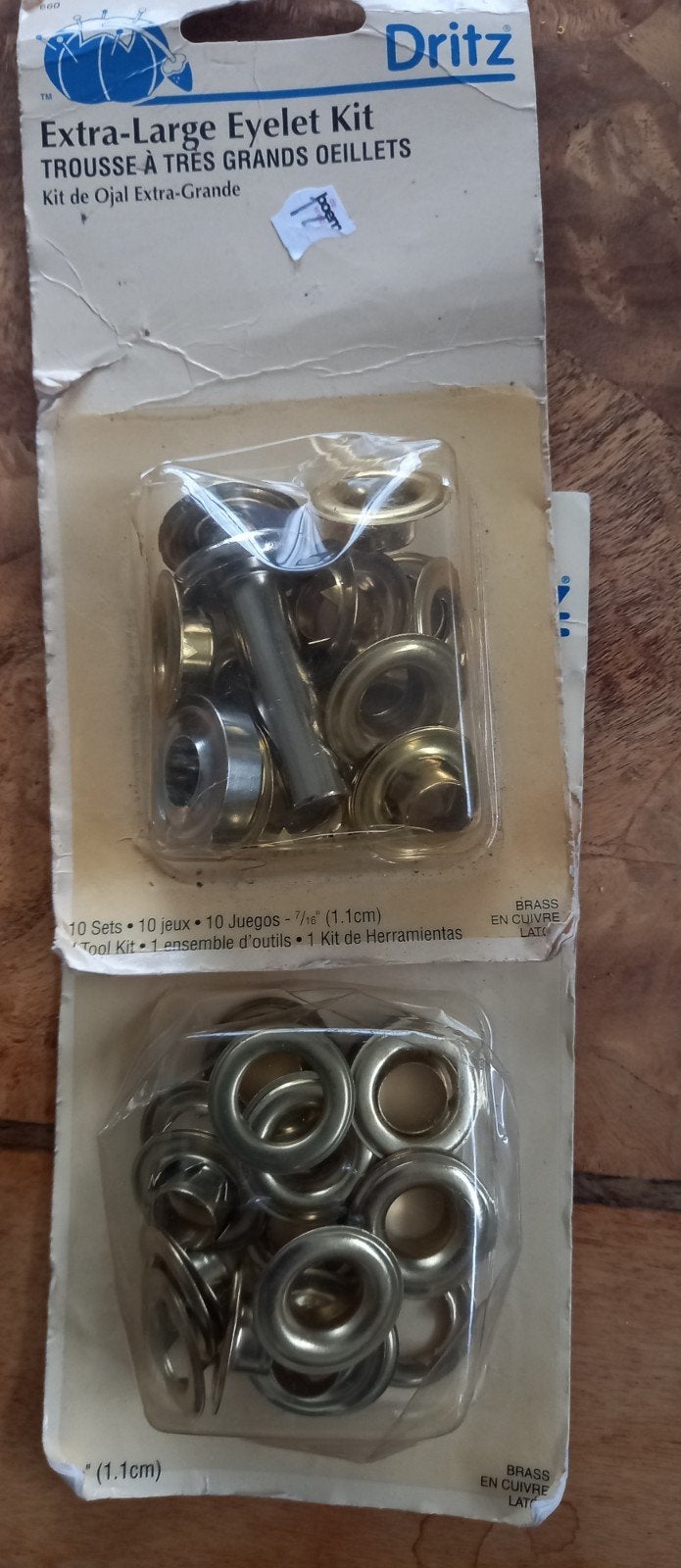 2x Dritz Extra-Large Eyelet Kit - 2x 10 sets (1.1cm) - Messi, Ophalen of Verzenden, Nieuw, Overige typen