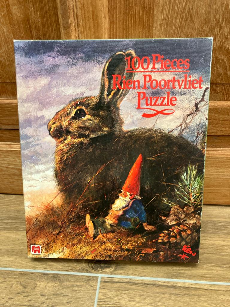 Rien Poortvliet Puzzel 100 Stukjes Haas en Kabouter, Ophalen, Zo goed als nieuw
