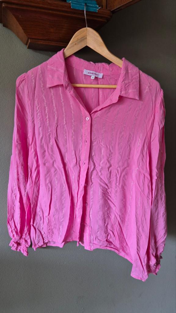 Tramontana zgan roze zilver blouse mt 42, Tramontana, Maat 46/48 (XL) of groter, Ophalen of Verzenden, Zo goed als nieuw