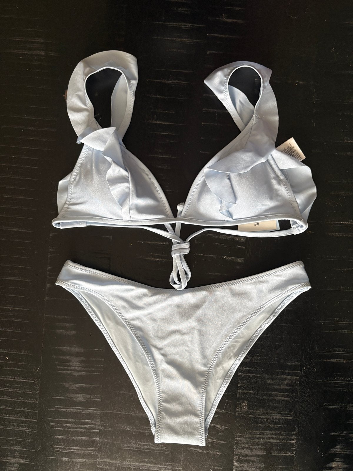 H&M Lichtblauwe Bikini volant - Maat S, Ophalen of Verzenden, Nieuw, Blauw, Bikini