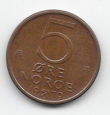 Noorwegen 5 øre 1979 KM# 415, Verzenden, Overige landen, Losse munt