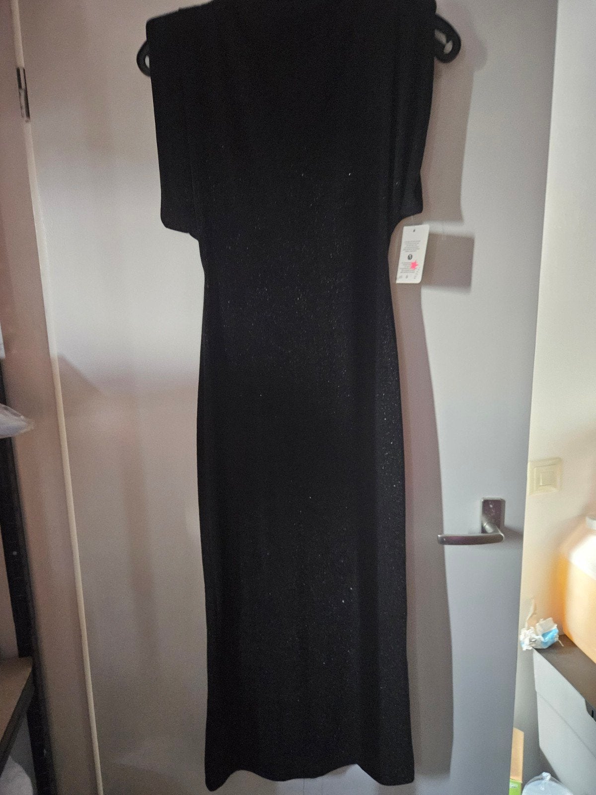 Mooie zwarte jurk met glitter - My Look - Maat S, Maat 38/40 (M), My Look, Zwart, Via Roma 1, 00100 Rome, Italy