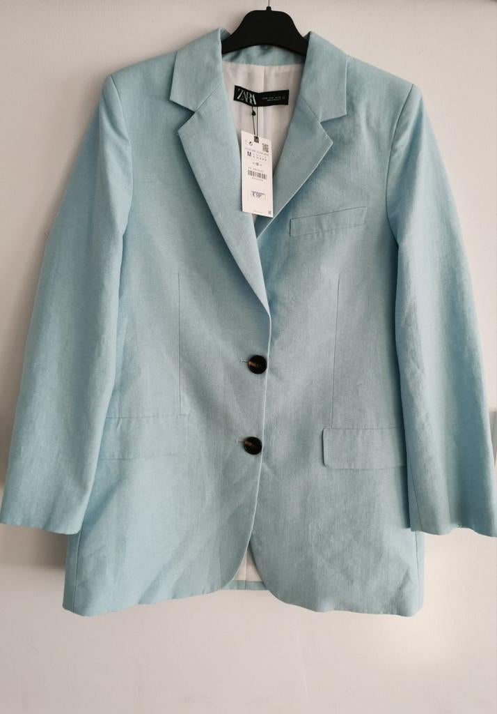 ZARA blazer lichtblauw mt. M, Maat 38/40 (M), Zara, Nieuw, Jasje