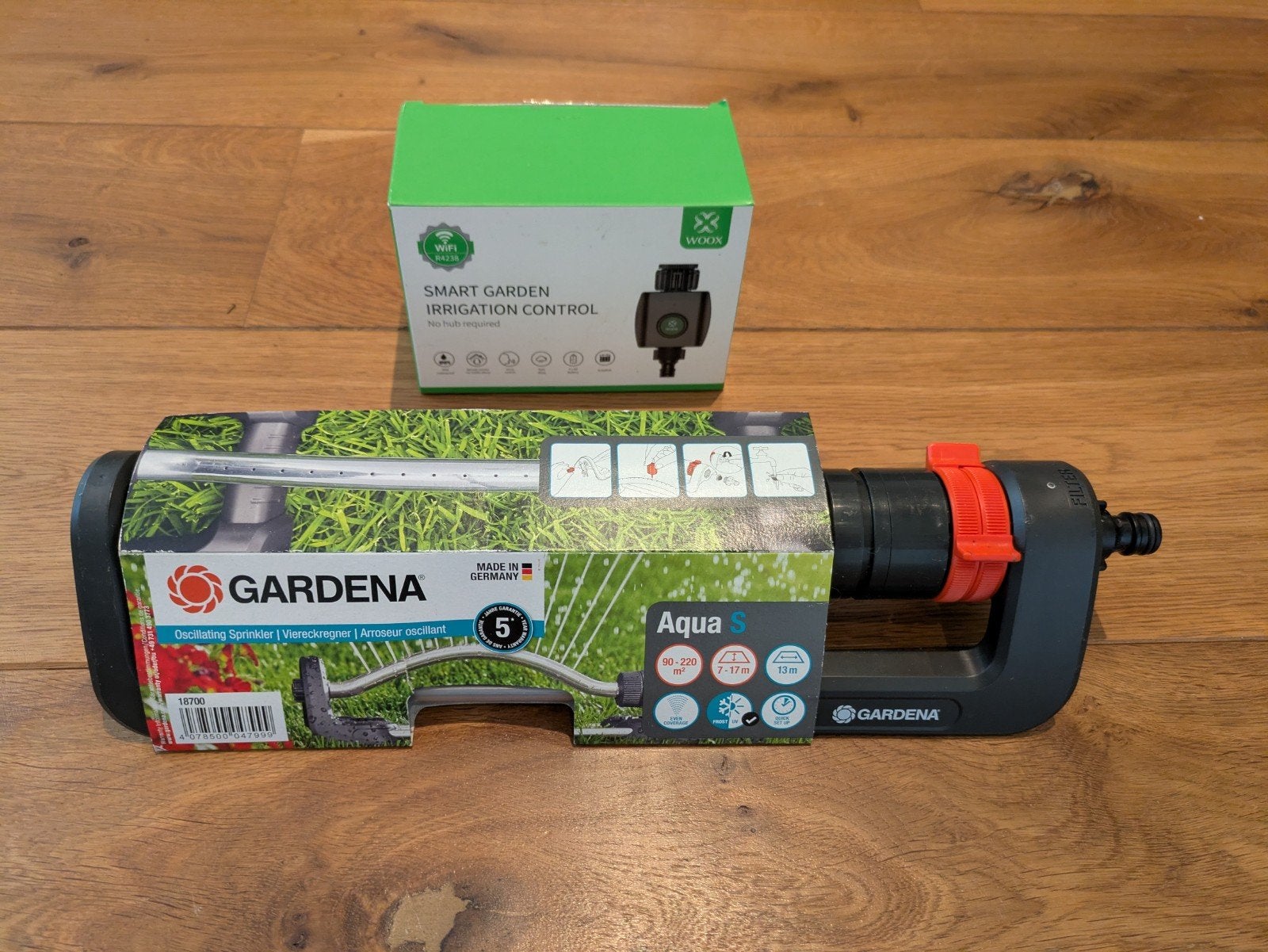 nieuwe Gardena tuinsproeier + nieuwe WOOX computer voor auto, Ophalen of Verzenden, Nieuw