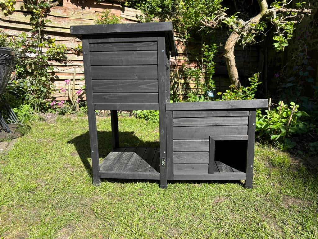 Kattenhuis hok slaapplek buiten, Ophalen of Verzenden, Gebruikt