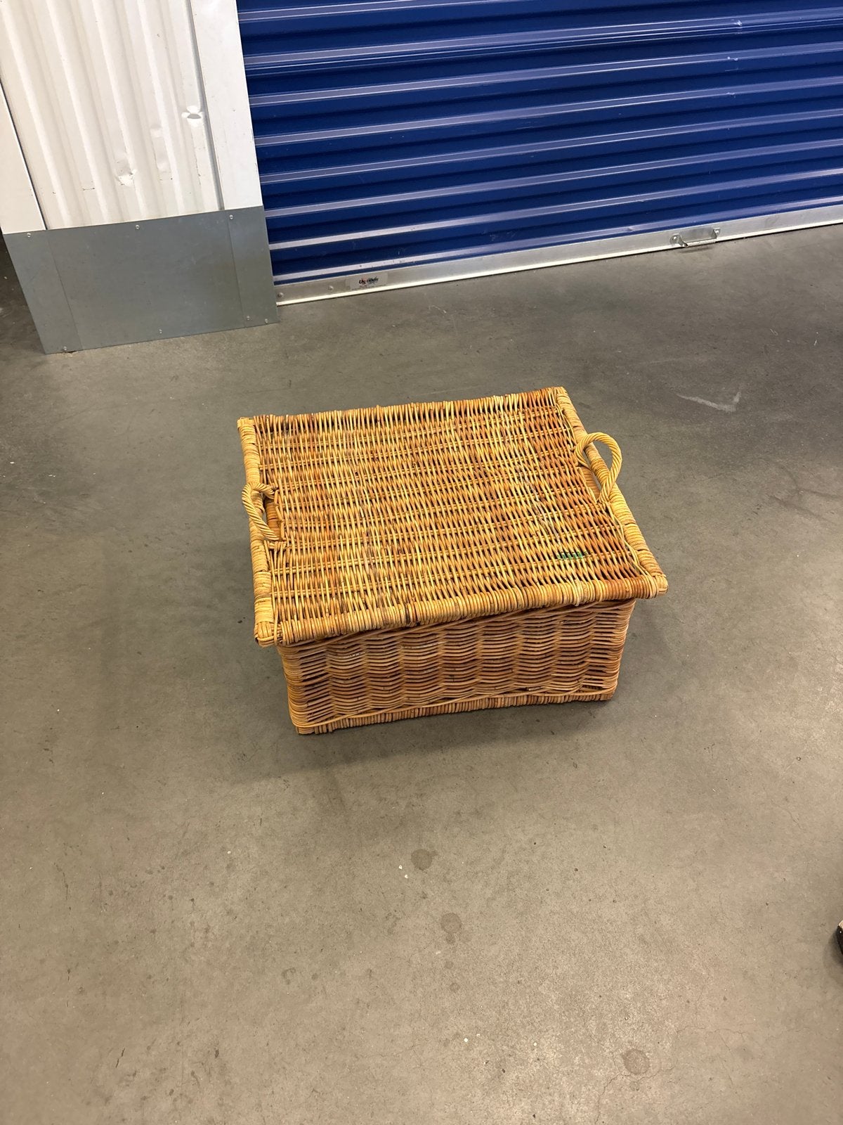 Rotan mand 40x50 cm met deksel, Ophalen, Overige materialen, Minder dan 50 cm, Gebruikt
