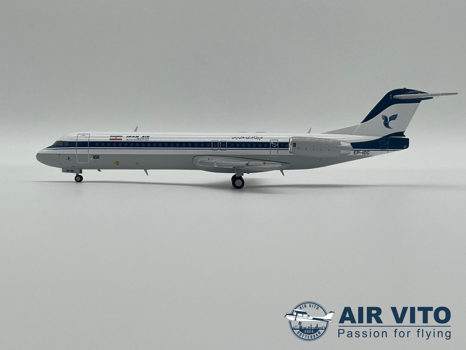 Iran Air Fokker 100 Schaal 1:200 Diecast JC Wings Nieuw, Verzamelen, 2992jb, Schaalmodel, Ophalen of Verzenden, Operations@airvito.com