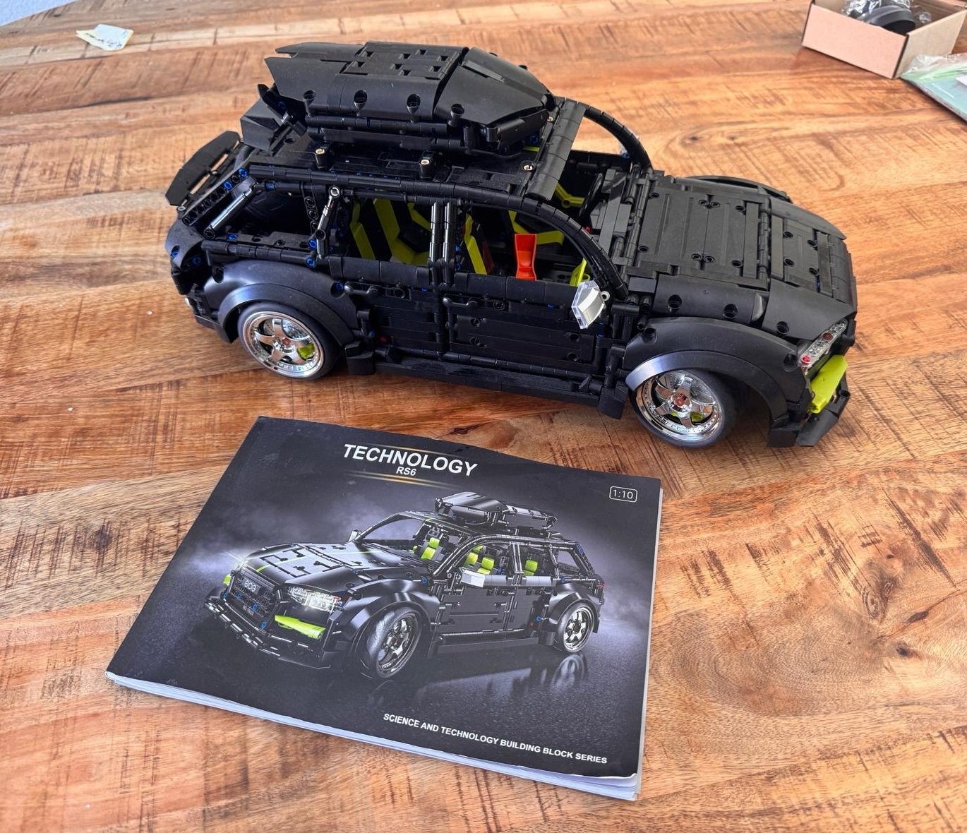 Grote “Lego” auto Audi RS6 - Zwart, Ophalen of Verzenden, Technic, Complete set, Nieuw