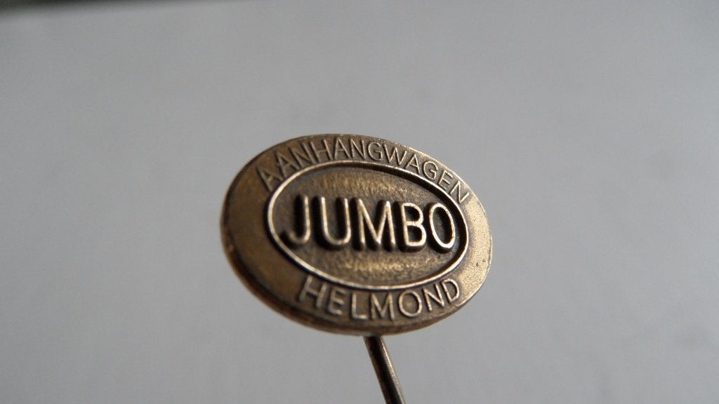 Jumbo aanhangwagens fabriek Helmond speld, Verzenden, Gebruikt, Merk, Speldje of Pin